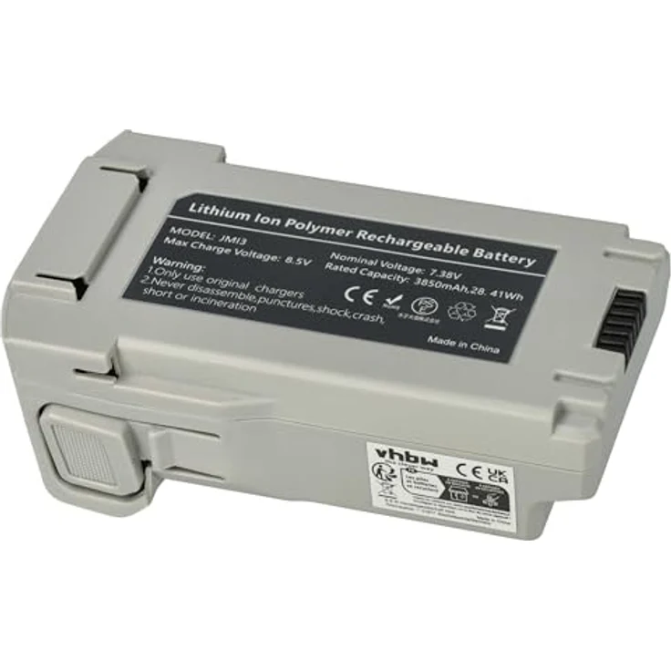 vhbw Drohnenakku Li-Polymer 3850 mAh für DJI Mini 3 Pro, Mini 3, Mini 4 Pro, hellgrau, inkl. Kurzschluss- und Überhitzungsschutz – Bild 9