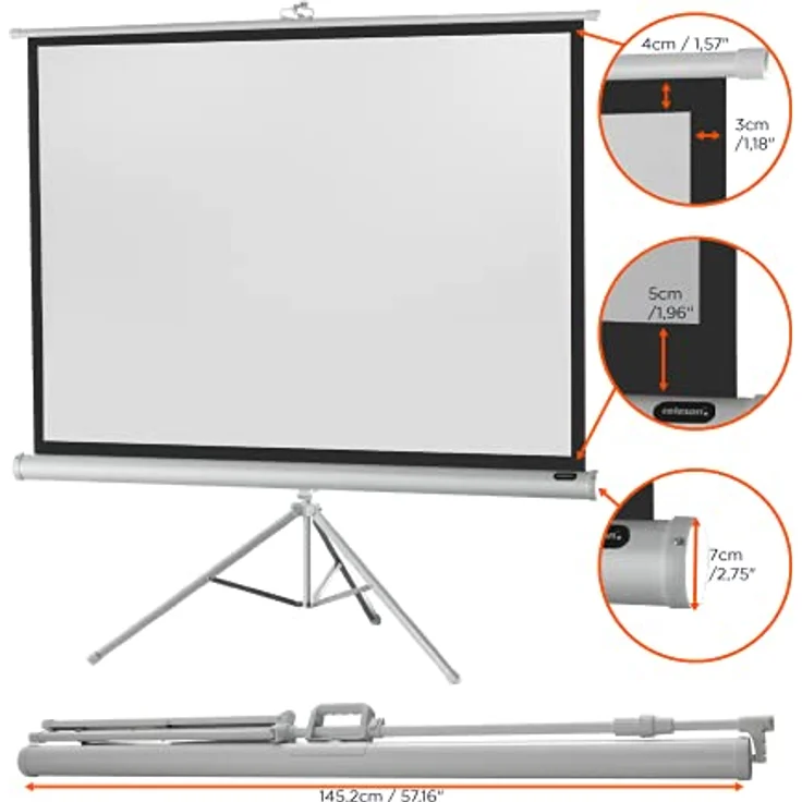 Celexon Stativ Economy 133 x 100 White Edition – Bild 3