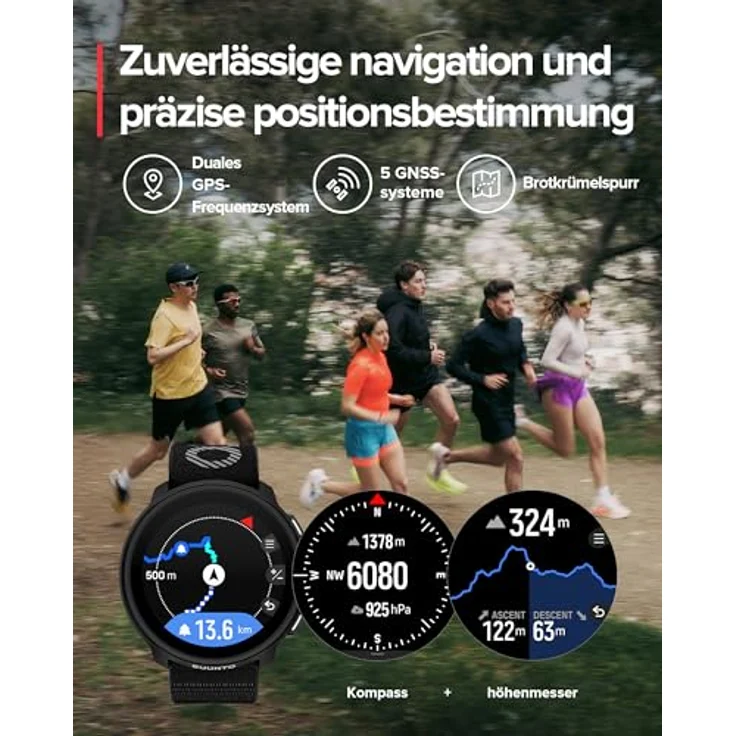 SUUNTO Run GPS Laufuhr, 1,32" AMOLED-Touchscreen, leicht, Multisport, präzises GPS, 12 Tage Akkulaufzeit, 4GB Offline-Musikspeicher, Herzfrequenz- und Schlaf-Tracking – Bild 4