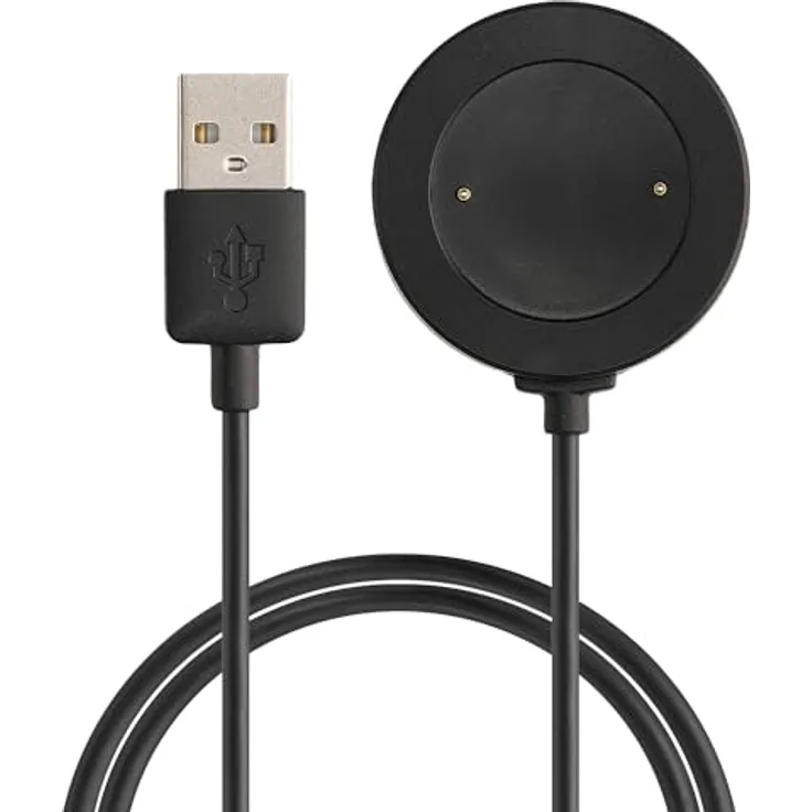kwmobile USB Kabel Charger für Honor Watch 4 (TMA-L19) / Watch GS4 / GS3 (MUS-B19), 100 cm langes Ersatzladekabel in Schwarz, schnell und stabil ladbar