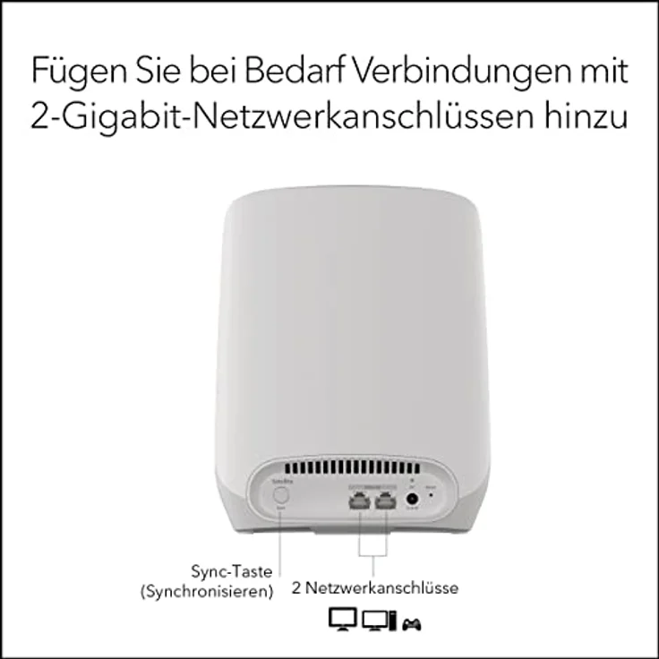 Netgear Orbi WiFi 6 AX5400 Tri-Band WLAN-Mesh Zusatzsatellit – Bild 3