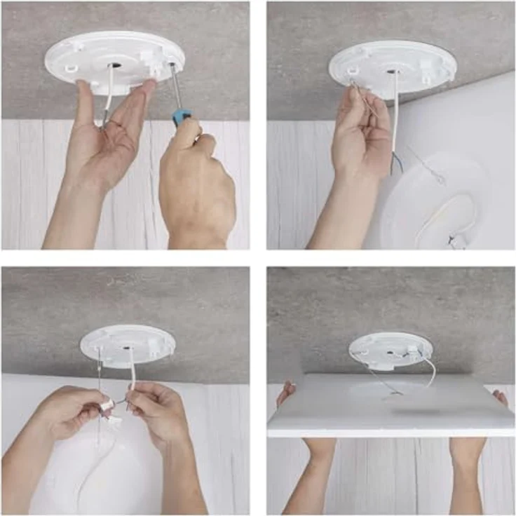 EMOS LED-Wand-/Deckenleuchte FLORI, quadratisch - neutralweiß 4000 K - 1800 lm - 18 W - 25 000 Std. - 110° Abstrahlwinkel - für Innenbereich - 29,3x29,3 cm - weiß – Bild 4