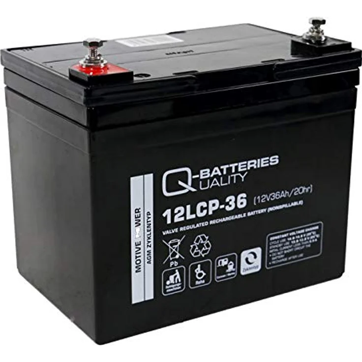 Ersatzakku für Shoprider Portas Plus 2 St. Q-Batteries 12LCP - 36 / 12V - 36Ah Zyklentyp – Bild 2
