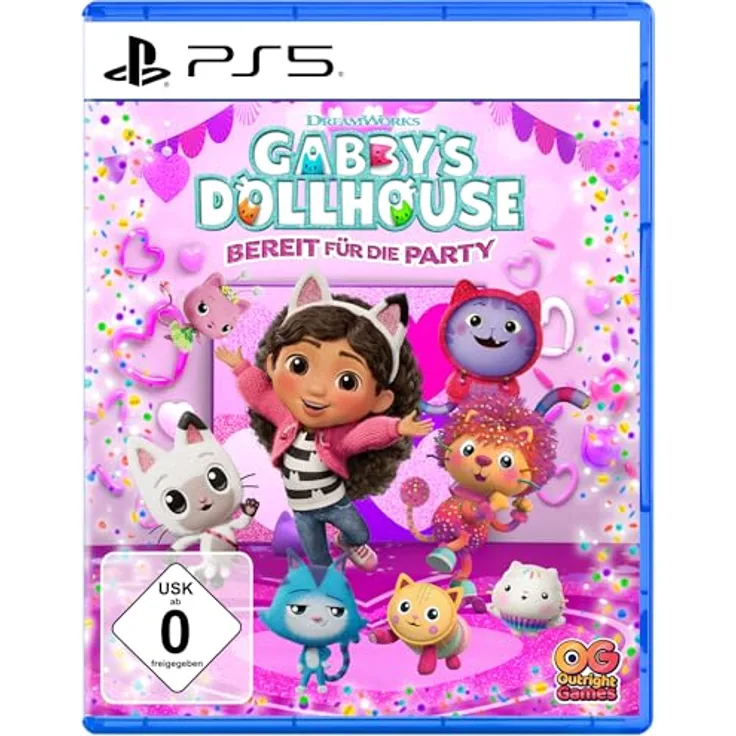 Outright Games Gabbys Dollhouse: Bereit für die Party - PS5, kreatives Partyspiel mit lokalem Koop-Modus, für Kinder