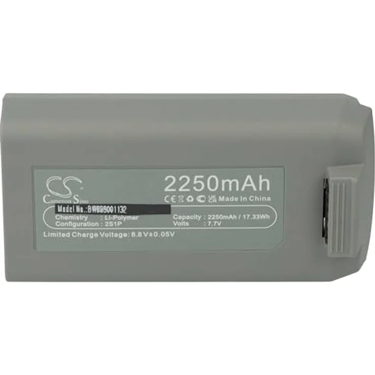 vhbw 2250 mAh Li-Polymer Akku für DJI Mavic Mini SE und Mini 2 Drohne, grau, leistungsfähiger wiederaufladbarer Ersatzakku – Bild 3