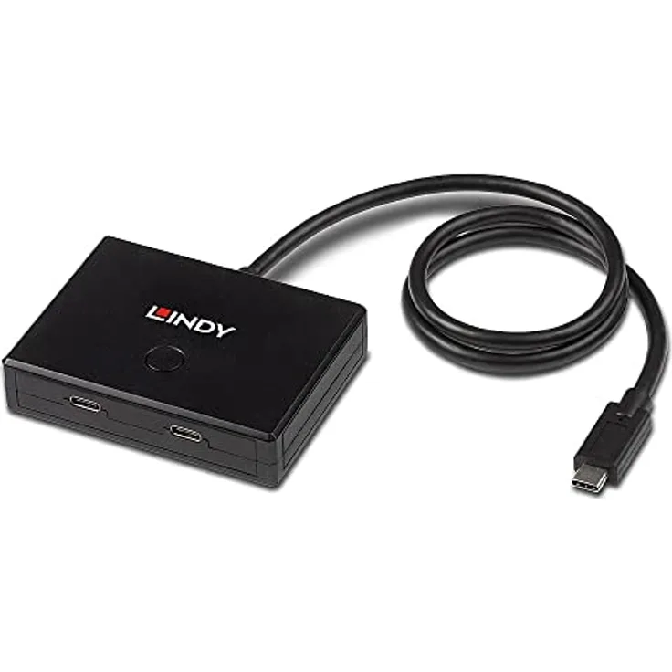 LINDY Zwei-Wege-Switch USB 3.2 Gen 1 Typ C, 2 Ports, 43329
