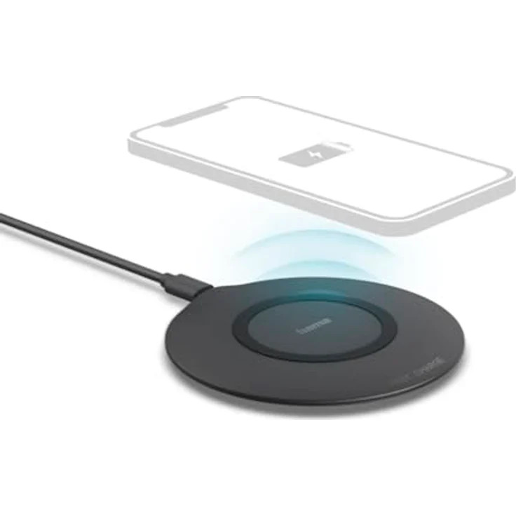 Hama Wireless Charger, QI Ladepad 15W, Schwarz - Induktive Schnellladetechnologie für Smartphones – Bild 1