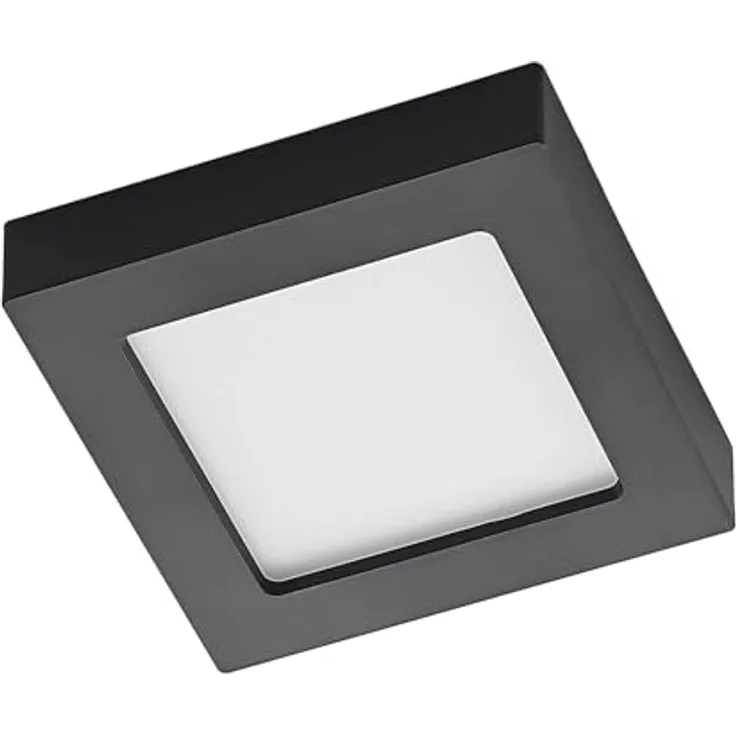 PRIOS LED Deckenleuchte 'Alette' (Modern) in Schwarz aus Aluminium für Badezimmer (1 flammig) - Energiesparende LED-Deckenlampe mit inkludiertem Leuchtmittel, Hochwertige Badezimmerleuchte - Preisvergleich