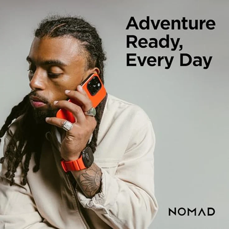 NOMAD Rocky Point Band für Apple Watch 42/44/45/49 mm, leichtes und waterfestes Uhrenarmband mit Magma Connector in Schwarz – Bild 6