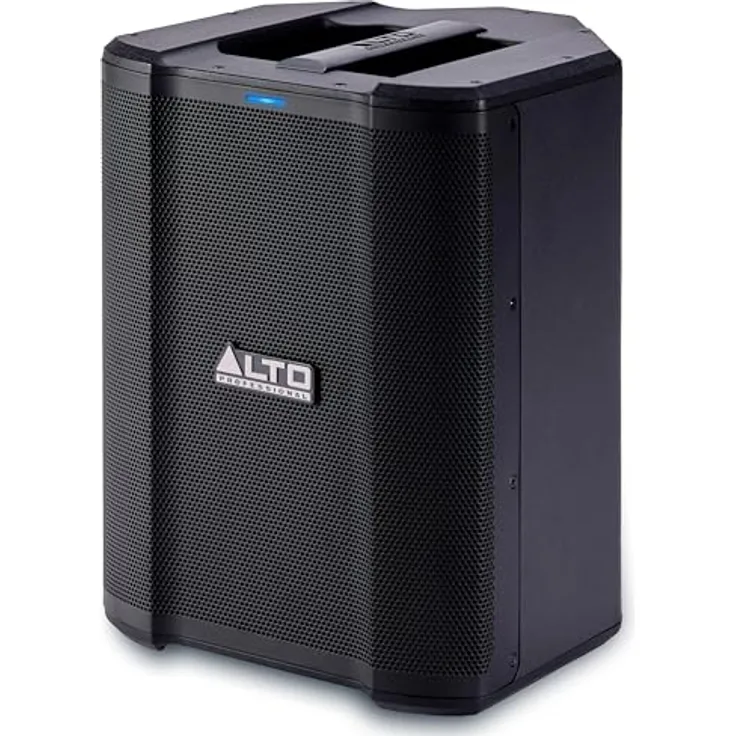 ALTO Busker 200 Watt Tragbares PA Lautsprechersystem, Akku, Bluetooth 5.3, 3-Kanal Mixer, Alesis FX, App-Steuerung, USB-Aufladung, Schwarz