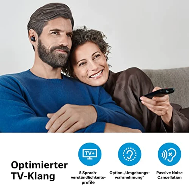 Sennheiser TV Clear Set - Wireless TV-Kopfhörer mit passiver Geräuschunterdrückung und Bluetooth - komfortable, kabellose In-Ear Kopfhörer für den Fernseher – Bild 3
