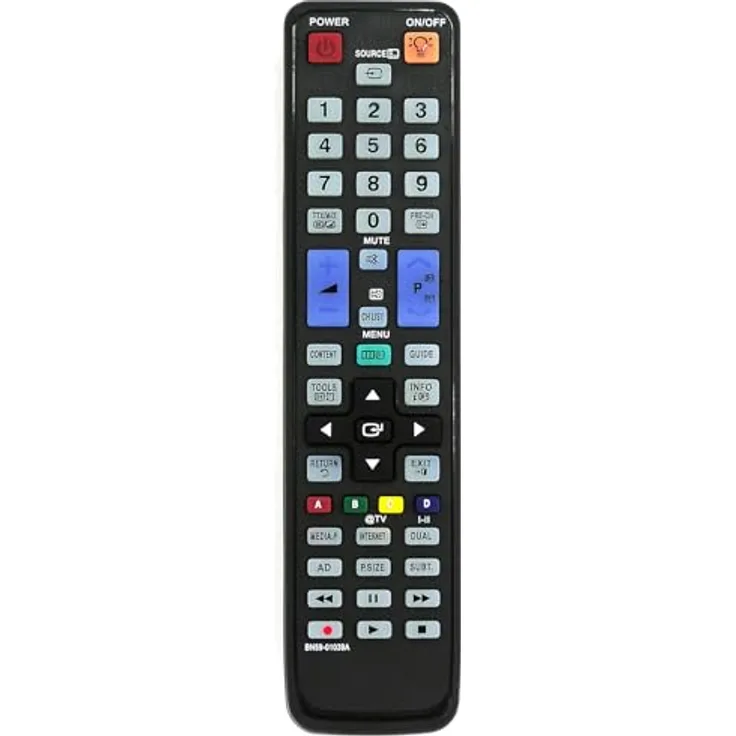 Alltro Ersatz Fernbedienung für Samsung BN59-01039A TV, inklusive aller Originalfunktionen, plug-and-play ohne Programmierung