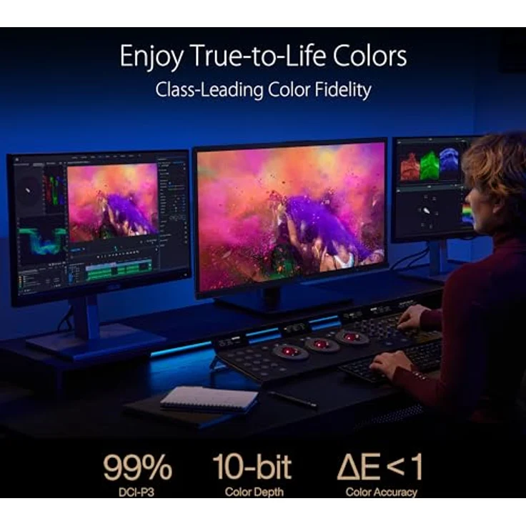 ASUS ProArt OLED PA27DCE-K 27 Zoll 4K UHD Monitor - 10-bit, 0.1ms GtG, HDR 10, 80W USB-C, X-rite i1 Kolorimeter – Bild 4