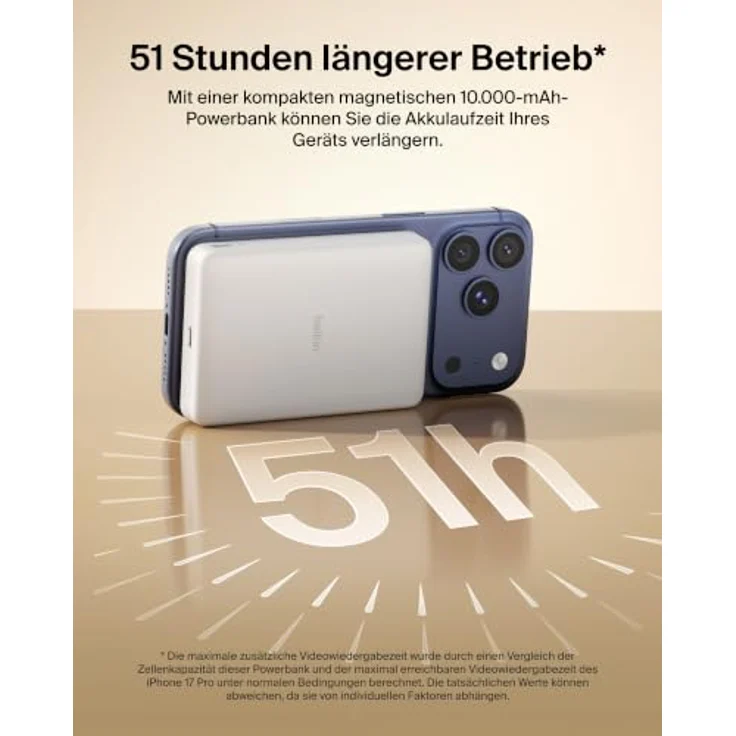 Belkin Boostcharge Slim Magnetische Powerbank 10.000 mAh, 7,5W, Fast Charge, Schwarz – Bild 2