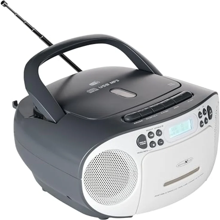 Reflexion CD-Radio DAB+, DAB, UKW AUX, CD, DAB+, Kassette, UKW, USB Weiß, Grau – Bild 6