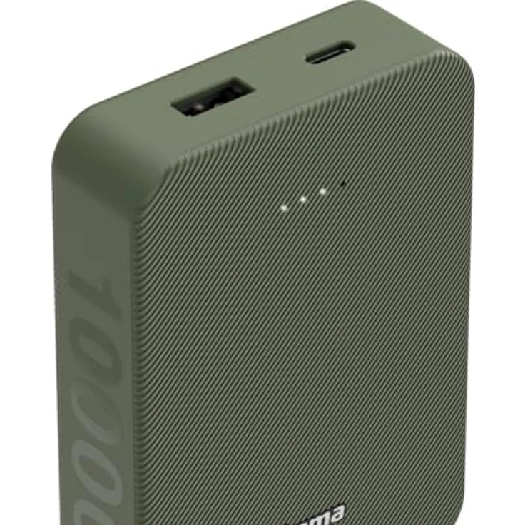 Hama Power Pack Colour 10", 10000mAh, 2 Ausgänge: USB-C, USB-A, Grün – Bild 4