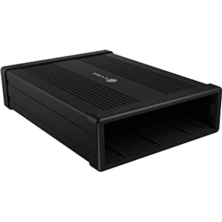 ICY BOX 5,25 Zoll Gehäuse extern für Blu-ray und DVD Laufwerke, USB 3.0, Externes für DVD Brenner Box, Aluminium, Schwarz, IB-525-U3