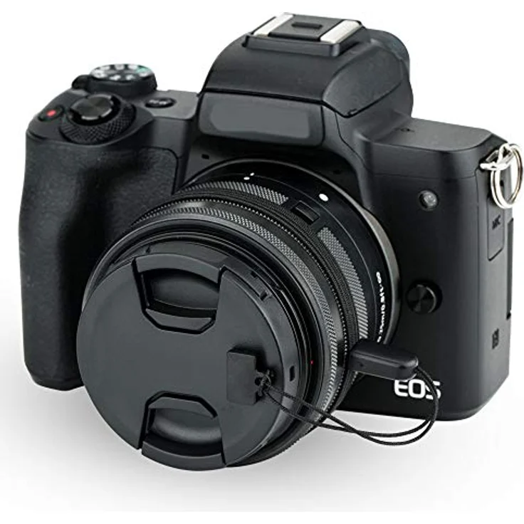 PROfezzion 2 Stück 49mm Objektivdeckel mit Halteband Kordel für Canon EOS R100 R50 R10 M50 M6 Mark II und weitere 49mm Objektive, schützend und langlebig – Bild 4