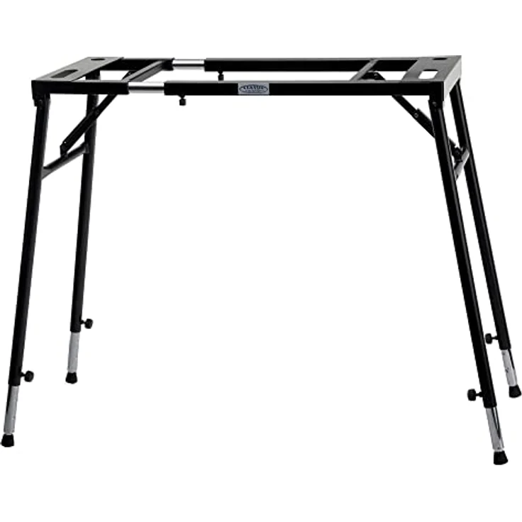 Classic Cantabile Keyboardständer Klapptisch - für Digitalpianos oder Masterkeyboards - Auflagefläche ausziehbar - höhenverstellbar von 65-110 cm - schwarz – Bild 1
