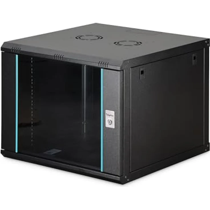 DIGITUS Netzwerkschrank Dynamic-N, 19-Zoll Rack 9HE, unmontiert, Wandmontage, 600 mm Tiefe, 60 kg Traglast, schwarze Sicherheitsglastür – Bild 1