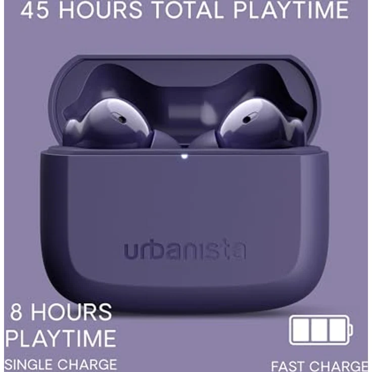 Urbanista Palo Alto True Wireless Stereo (TWS) In-Ear Kopfhörer Violett mit adaptivem ANC und 6 Mikrofonen – Bild 3