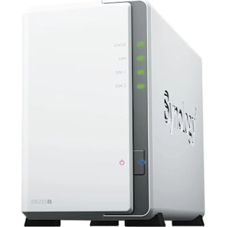 Synology DiskStation DS223J Netzwerkspeicherlaufwerk (weiß), 2-Bay-Business-NAS mit max. 32 TB RAW – Bild 1