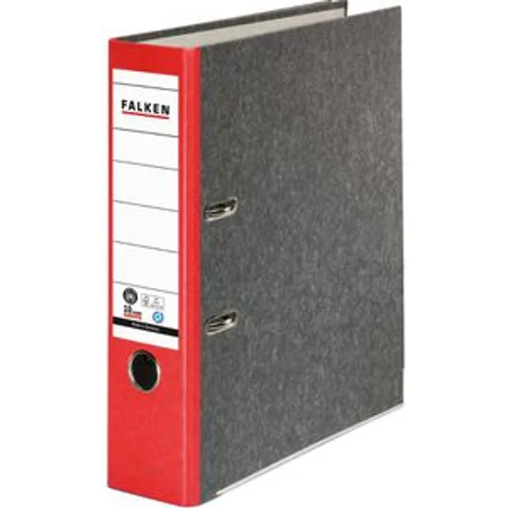 Falken 80024516 Ordner, A4, breit, Karton, rot – Bild 1
