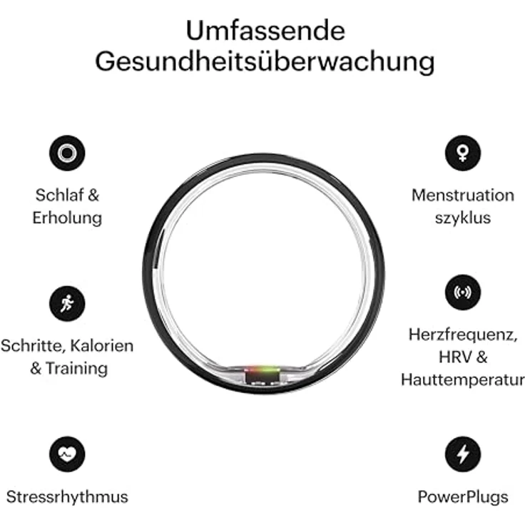 Ultrahuman Ring Air, Wearable Ring in Schwarz, Ringgröße 5 – Bild 3