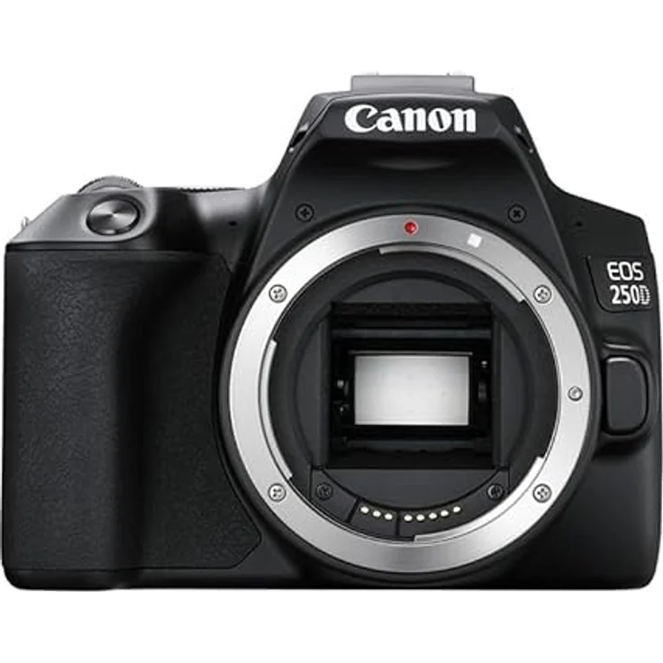 Canon EOS 250D Digitale Spiegelreflexkamera (24,1 Megapixel, 7,7 cm (3 Zoll) Vari-Angle Display, APS-C-Sensor, Dual Pixel CMOS AF, 4K, Full-HD, DIGIC 8, WLAN, Bluetooth) Gehäuse Body schwarz – Bild 2