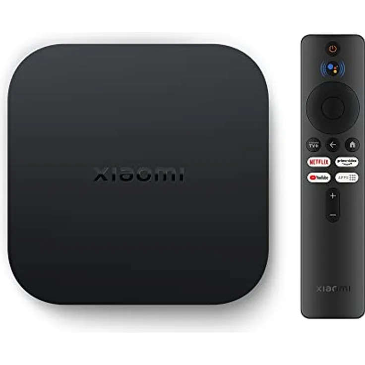 Xiaomi TV Box S 2nd Gen, 4K Ultra HD Streaming Media Player, 2GB RAM 8GB ROM Smart TV Box, Soporta Google TV, Dolby Vision, HDR10+, Dolby Atmos, DTS-HD, Wireless Projection, Dualband-WLAN, Schwarz