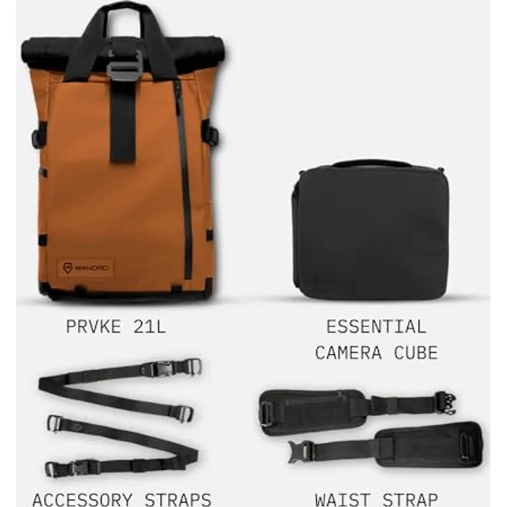 Wandrd The PrvkeV3, Fotorucksack 21 l, Kameratasche mit aktualisiertem Tragekomfort und verbesserter Innenorganisation, Orange – Bild 3