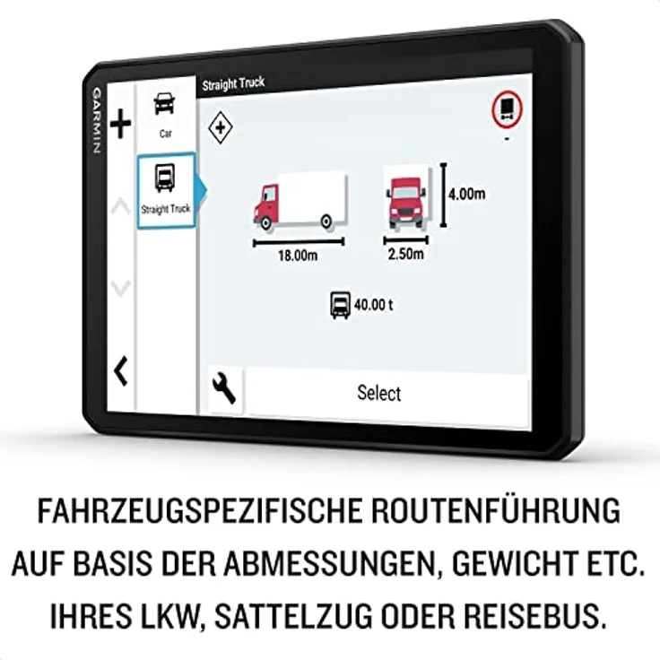 Garmin dēzl LGV 810 EU, LKW-Navigationsgerät mit 8" Farbdisplay, vorinstallierten EU Karten für 46 Länder, fahrzeugspezifischem Routing, Echtzeitdiensten und Satellitenbildern – Bild 3