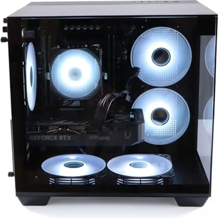 PC Store NCA Chronicle Gaming PC Triorama, Intel E5-2678v3, 12 Kerne, 16 GB RAM, 240 GB SSD, Nvidia GeForce RTX 3050, Luftkühlung, Windows 11, Schwarz – Bild 5