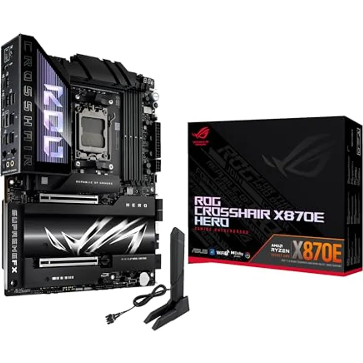 ASUS ROG CROSSHAIR X870E HERO Mainboard Sockel AM5 (AMD, X870E, ATX, DDR5, Wi-Fi 7, M.2, PCIe 5.0)