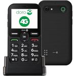 Doro Leva E10 4G Smartphone, 2.4 Zoll, 0,3 MP, Single SIM, Schwarz