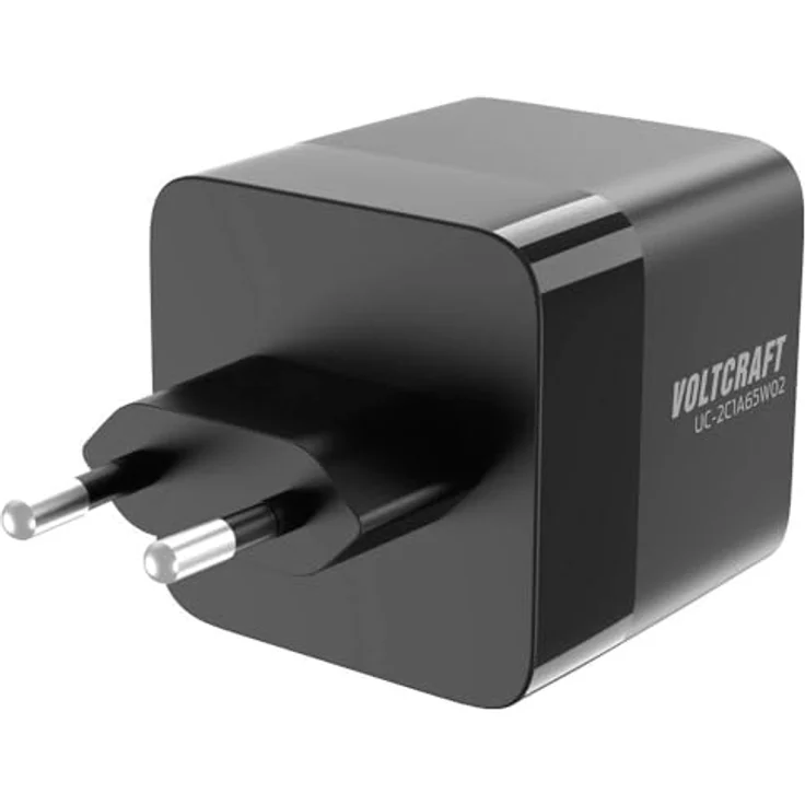 Voltcraft UC-2C1A65W02 USB-Ladegerät 65 W USB-C®, USB-A 3 x GaN, aufwickelbares USB-C®-Kabel, Schnellladegerät mit PD3.0 - Schwarz – Bild 4