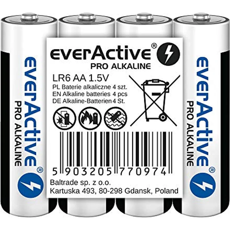 everActive AA Batterien 40er Pack, Pro Alkaline, Mignon LR6 R6 1.5V, höchster Leistung, 10 Jahre Haltbarkeit, 40 Stück – Bild 3