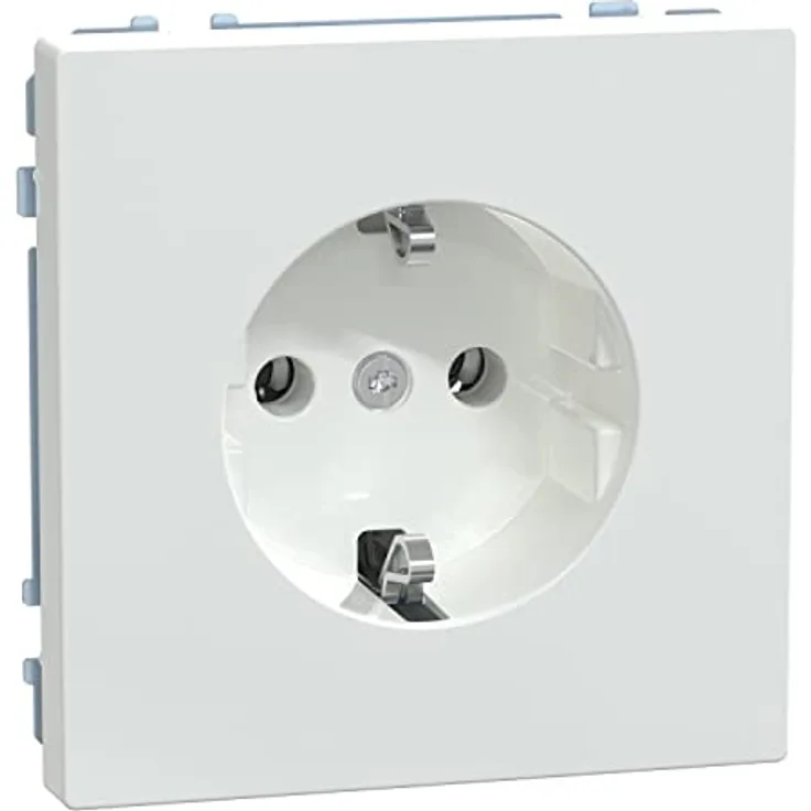 Merten System Design Steckdose MEG2301-6035, Lotosweiß glänzend, 16 A, elegante und zeitlose Bauart