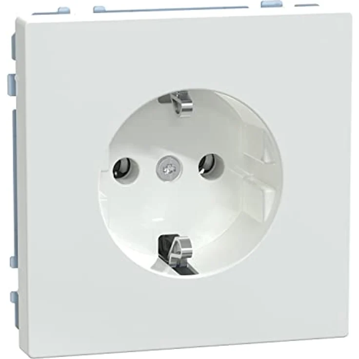 Merten System Design Steckdose MEG2301-6035, Lotosweiß glänzend, 16 A, elegante und zeitlose Bauart – Bild 1