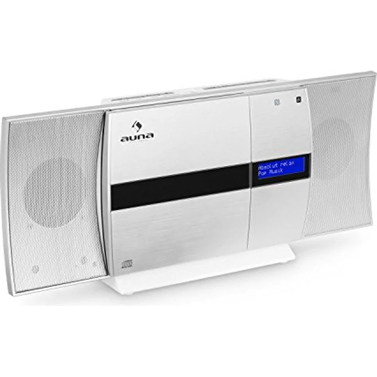 auna V-20 DAB Vertikal-Stereoanlage Bluetooth NFC CD USB MP3 DAB+ UKW RDS Silber – Bild 2