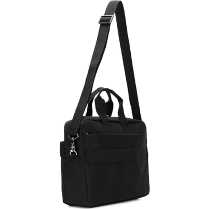 Mandarina Duck MD20 Briefcase, Notebooktasche für 15" Laptops, Schwarz, mit gepolstertem Laptop- und Tabletfach, Trolleyhalterung – Bild 2