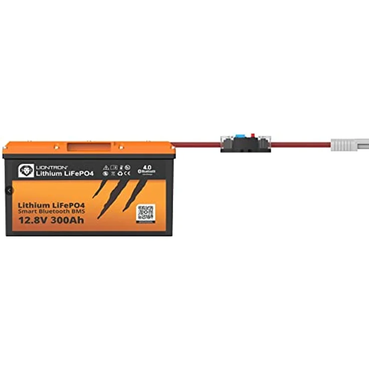 LIONTRON LiFePO4 12,8V 300Ah LX Arctic Under seat Battery; 3840Wh; -30 degreeC BMS Bluetooth, Black/Orange – Bild 4