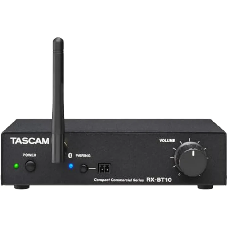 TASCAM RX-BT10, Kompakter Stereo-Bluetooth-Empfänger mit Bluetooth 5.1, XLR- und Cinch-Ausgängen, ausziehbarer Antenne und Halterungssatz – Bild 1