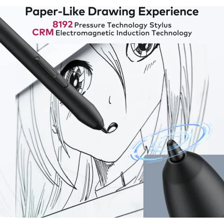 UGEE M708 Zeichentablett für PC, 10 x6 Zoll Grafiktablett ohne Display, 8192 Druckstufen, 266RPS OSU Stifttablett, Zeichenpad mit Stift (Win/Mac/Chrome OS/Linux) – Bild 4