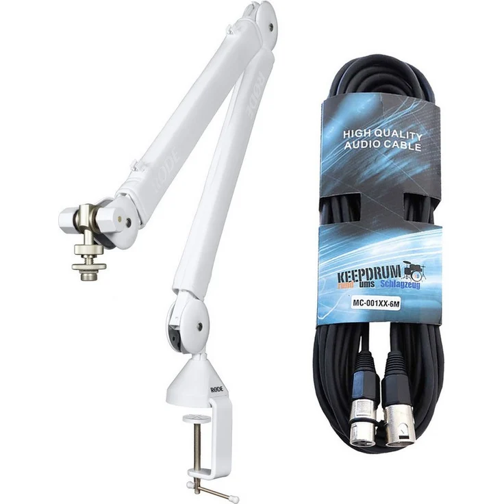 RØDE Mikrofon Rode PSA1+ Mikrofonarm Weiss mit XLR-Kabel – Bild 1