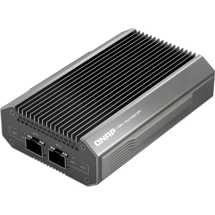 QNAP QNA-UC10G2SF, Netzwerkadapter mit USB4 / Thunderbolt 4 und 10 Gigabit Übertragungsrate, schwarz