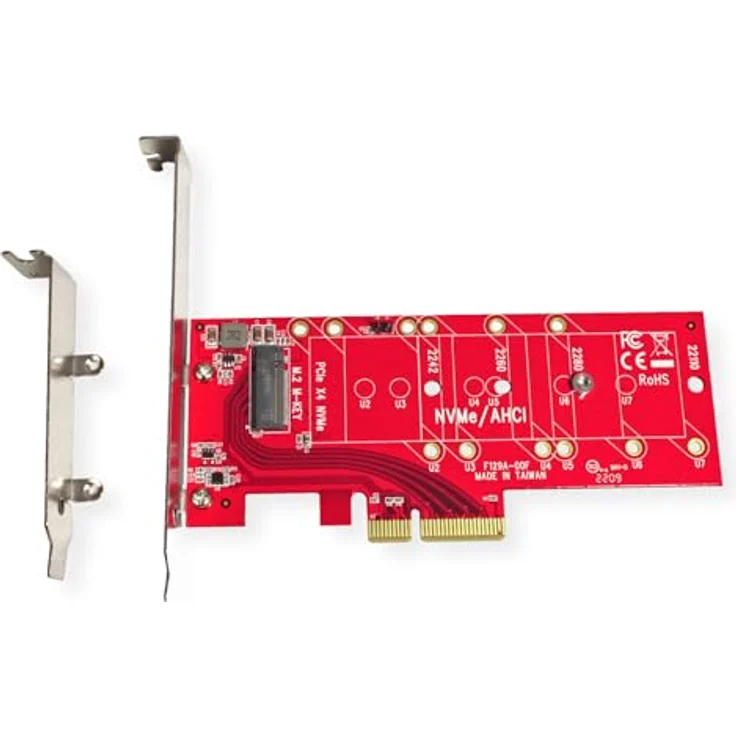 Roline PCI Express Interface Card, M.2 NGFF Kontrollerkarte mit NVMe Standard, unterstützt PCIe 4.0, 4 Lanes, mehrere SSD Größen bis 110mm – Bild 3