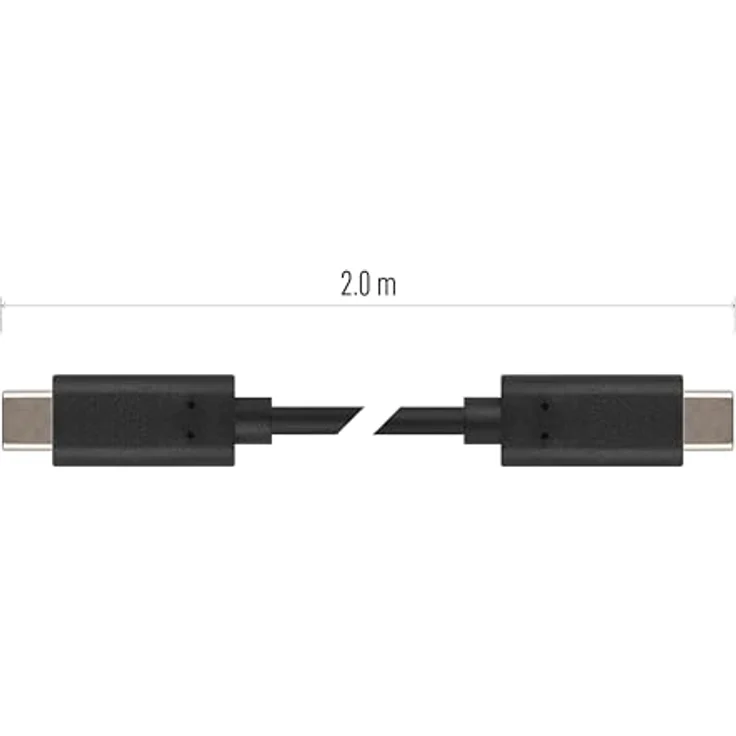 EMOS USB-Ladekabel Typ C auf Typ C, 2 m - 2.0 USB-C, High Speed 480 Mbit/s, 5 A/100 W - schwarz – Bild 5