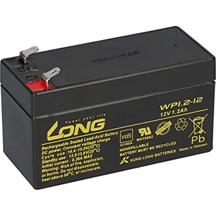 Akku WP1.2-12 kompatibel: MP1.2-12, NP1.2-12, B&B BP1.2-12, BP1.2-12CF-12V1.3, GS PE12V1.2, HITACHI, HP1.2-12, HP1.2-12. LC-R121R3P, PE12V1.2, PS-1212, PS-1212, 20121, FG20121 AKKUman Set