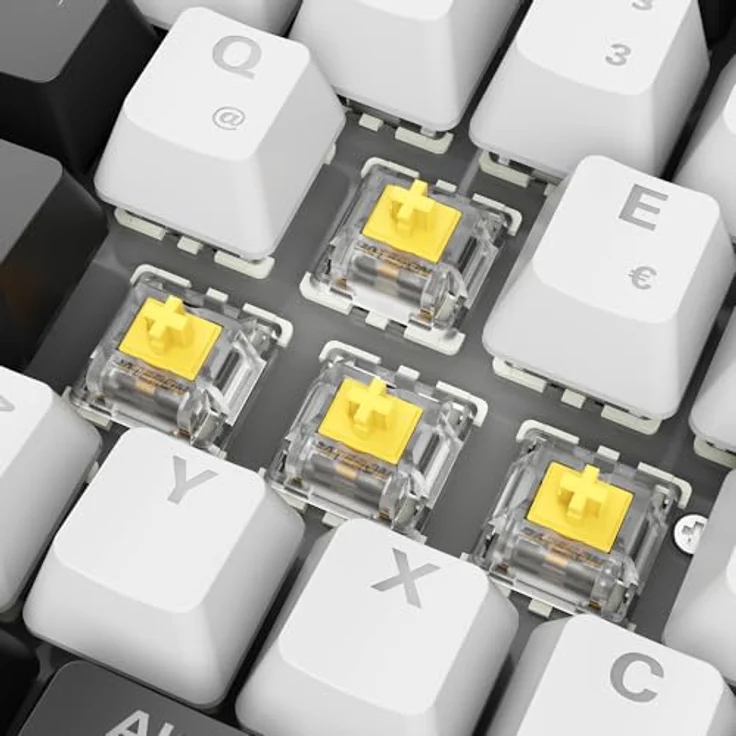 Sharkoon SGK50 S2 Weiß, RGB, Gateron Gelb, Gaming-Tastatur mit individuell wählbaren Gateron-Schaltern – Bild 3